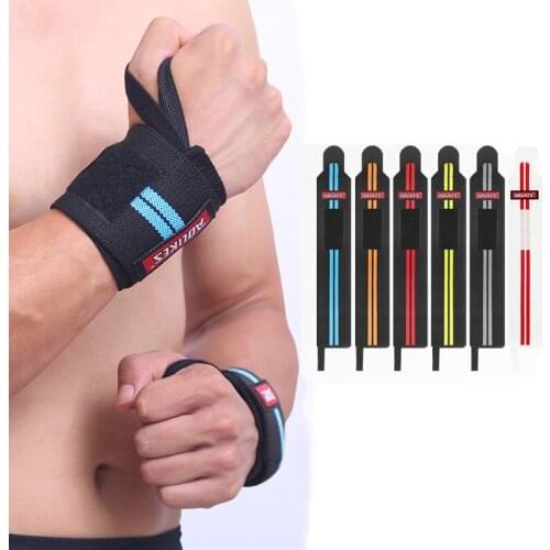 1Pcs Wrist Support Fitness Padded Wrist Thumb Brace Strap Weight Lifting Gym Sport Wrist Wrap Bandage Hand Support Wristband