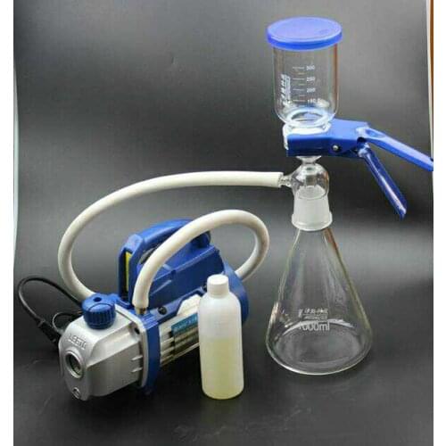 1000ml Sand core filter unit with vacuum pump solvent filter with vacuum pump filter