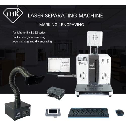 2020 New Release TBK-958C Wireless Phone Control Laser Separate Machine For Iphone12 11 X Back Cover Glass Repair DIY Engraving