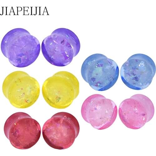 Acrylic Ear Tunnels Gauge Ear Expander Stretcher Double Flared Plug Body Piercing Jewelry 6-30mm