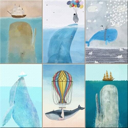 Full Diamond Embroidery Abstract Whale Diamond Painting Animal Rhinestone Picture Home Decor Jewelry Cross Stitch Unique Gift