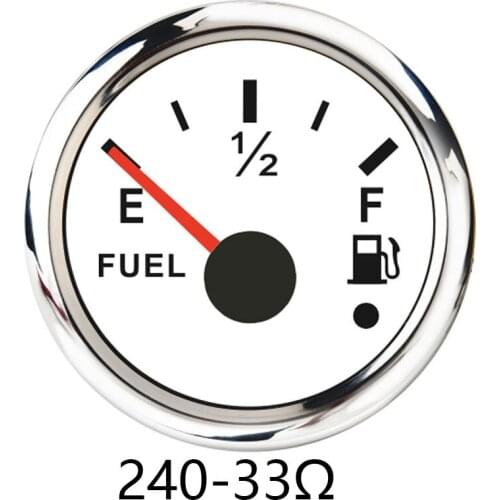 Car Pointer Fuel Level Gauge Electrical Digital Fuel Level Oil Gauge 240〜33 ohm for Boat Car Truck RV Camper Waterproof IP67