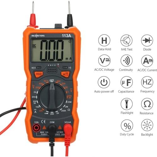 RM113A NCV Digital Multimeter Profesional HFE AC/DC Voltage Measuring with Magnetic Suction Large Screen Multi-meter