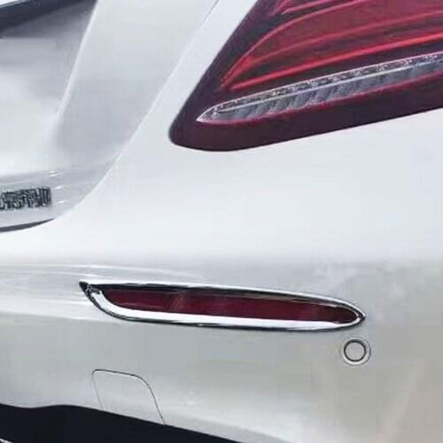 For Mercedes Benz E Class W213 200l E300l 2016 2017 Car Accessories Car Rear Fog Lamp light Frame Trim Sedan 2pcs/set