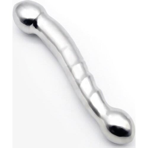 316L Stainless Steel Double Anal Dildo G Spot Stimulator Butt Plug Lesbian Gay Anal Plug Sex Toys For Adult Erotic Anal Dilator