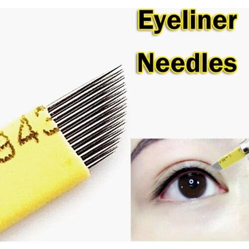 100PCS Microblading needles 23pin DOUBLE ROW Shading Blades Tattoo Needles Fog Brow Needle eyeliner needles