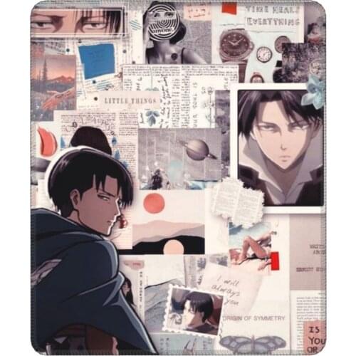 Best Anime Levi Mouse Pad Attack on Titan Shingeki no Kyojin Manga Non-Slip Desk Mat Pads Rubber PC Table Decoration Cover