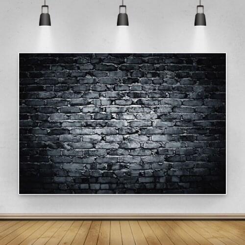 Laeacco Dark Brick Wall Photography Backdrops Grunge Vintage Retro Style Backgrounds Baby Shower Birthday Photocall Photo Studio