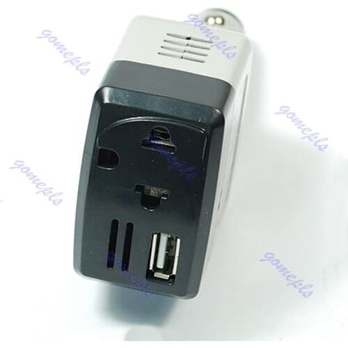 New Car Auto Charger Adapter DC 12V To AC Converter 220V Charger Power With USB