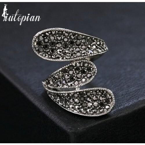 Iutopian Brand Spring New Arrival Vintage Retro Ring Anels For Women Bohemia Wings Anti Allergy Gift Jewelry #RB02446