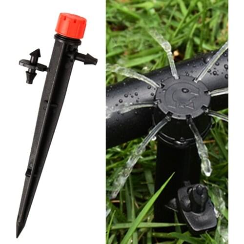 Adjustable Irrigation System Dripper Sprinkler 8 Outlet Micro Bubbler Drip Irrigation Emitter For The Garden Greenhouse