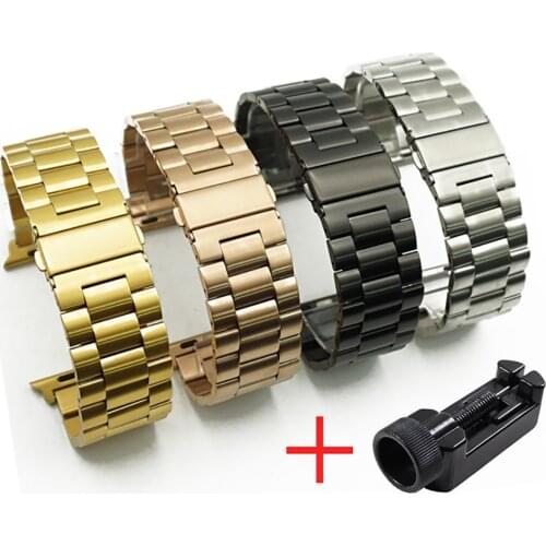Band For Apple Watch 42mm 38mm 40MM 44MM Metal Stainless Steel Watchband Bracelet Strap For iWatch Series 6 SE 5 4 3 Accessories
