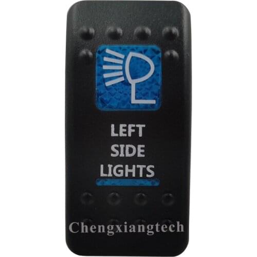 Printed Blue Rocker Switch Cap- Left Side Lights- for Carling Arb Car Boat Rocker Switch 12v 24v, Cover Only ! No Switch Base