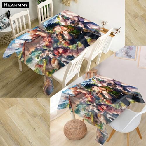HEARMNY BOKU No Hero Academy Tablecloth Oxford Fabric Square/Rectangular Dust-proof Table Cover For Party Home Decor TV Covers
