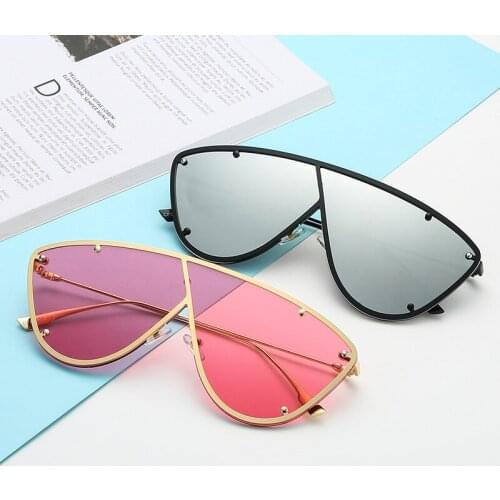 Metal Sunglasses High-end European American Cat Glasses Frame Fashion Sunglasses Personalized One-piece Decoration Ladies