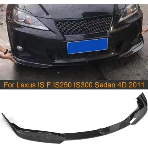 Carbon Fiber Car Front Bumper Lip Spoiler For Lexus IS F IS250 IS300 Sedan 4 Door Only 2011 2012 Add On Front Bumper Lip Spoiler