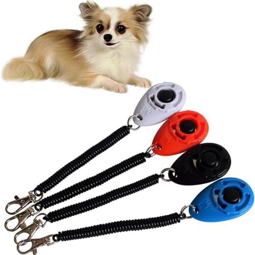Pet Dog Water Drop Shape Training Clicker Puppy Button Click Trainer