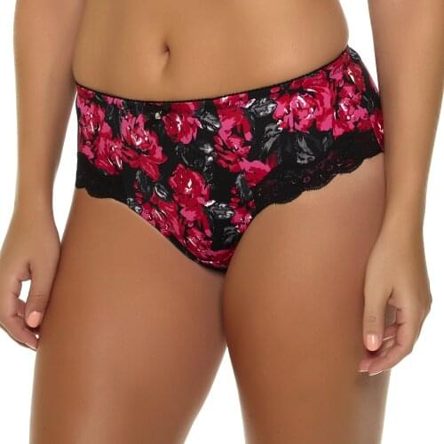 MiaoErSiDai Women Sexy Floral Printed Panty Plus Size High Waist Underwear Good Quality Brief Wearable In All Year XL -7XL