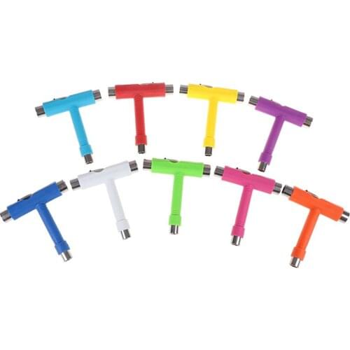 1pc HOT!T-type skateboard tool All in one Screwdriver Socket Multifunction Skate T-Tool Mini Kick Scooter Tool