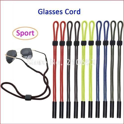 10pcs Free Shipping Sport Sunglasses Eyeglasses Anti Slip Chain Glasses Cord String Holder Black Red Blue Brown Green