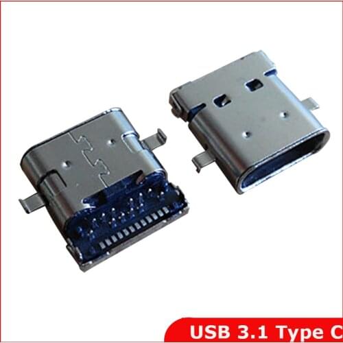 10pcs/lot New USB 3.1 Type C USB Female Jack C USB Power Connector Charge Dock port Plug