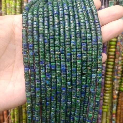 2x4mm 3x6mm Natural Stone Lapis Blue Azurite Beads DIY Loose Spacer Heishi Bead For Jewelry Making Bracelet Necklace 15