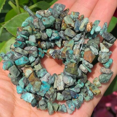 5-8mm Natural Freeform Chips Irregular African Turquoises Stone Gravel Beads For Jewelry Making DIY Earring Bracelet Necklace
