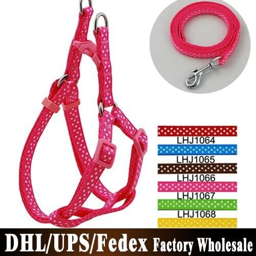 50Pcs/Lot Brand New Nylon Pet Cat Doggie Puppy Leashes Lead Harness Belt Rope