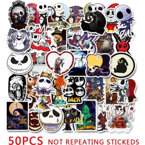 50PCS Creative Halloween Funny Graffiti Stickers For Luggage Motorcycle Laptop Refrigerator Toy Car Sticker New Arrival