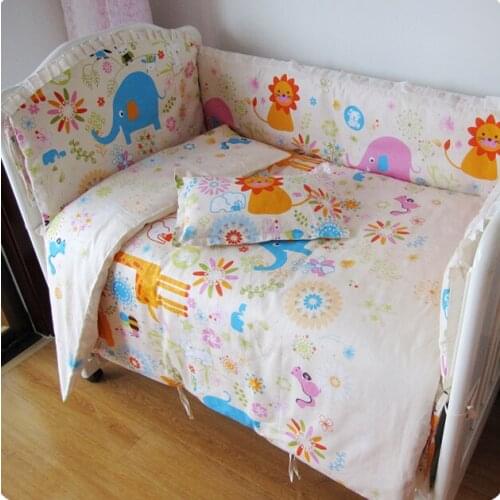 9PCS Whole Set Baby Bedding piece Set ropa cuna Cotton crib set cot bedding set,baby duvet bumper sheet,120*60/120*70cm