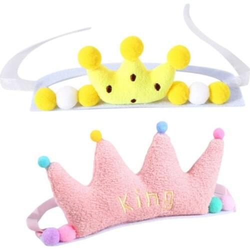 Dog Caps Accessories Hair Clip Lace Pearl Crown Dog Headdress Birthday Party Crown Hats Supplies Dropship Pet Accessories Set