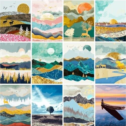 Diamond Embroidery Mountain Full diamond paint Crystal Diamond Painting Cross Stitch Diamond mosaic Cross stitch kits Gift