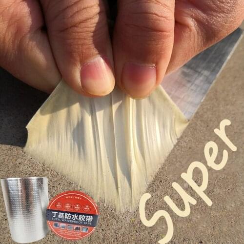Aluminum Foil Butyl Rubber Tape Self Adhesive High temperature resistance Waterproof for Roof Pipe Repair Stop Leak Sticker