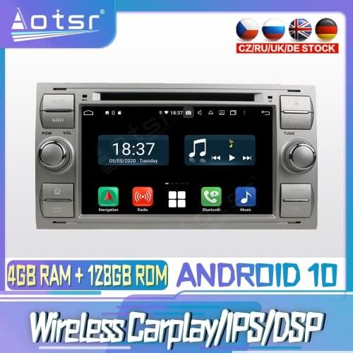 Android 10 PX6 128G For Ford FOCUS Mondeo C-MAX 2003 Car DVD GPS Navigation Auto Radio Stereo Multimedia Player HeadUnit 2din