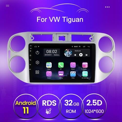 Gps navigation stereo Android 11 For Volkswagen VW tiguan 2010-2016 quad core Car radio dvd player 2GB+32GB SWC Bluetooth WIFI