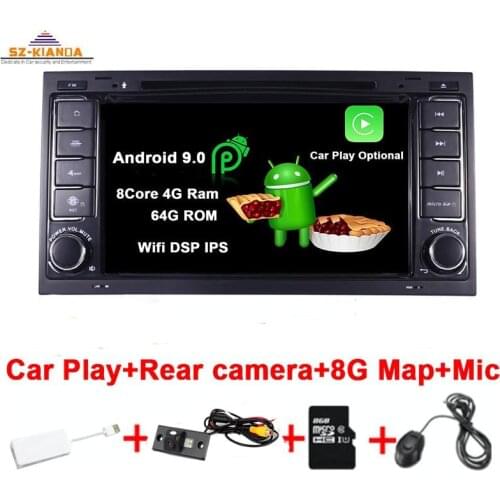 Car Play Android 9.0 Car Multimedia Player for Volkswagen Touareg T5 Transporter Multivan wifi 3g bluetooth car Radio stereo gps