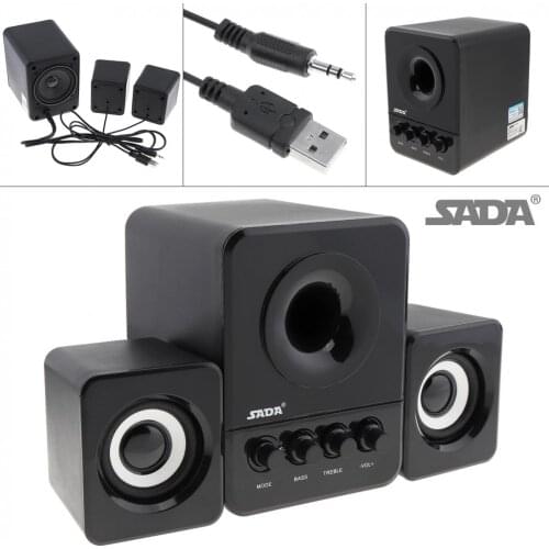 Bass Cannon 3W Bluetooth-compatible Combination Speaker with 3.5mm Stereo Jack and USB 2.1 Wired Powered for Laptop / PC / Phone