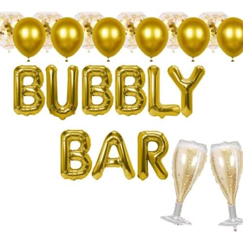 Bubbly Bar Balloons, Mimosa Bar Party Banner, Bridal Shower Engagement Bachelorette Champagne Brunch Wedding Graduation