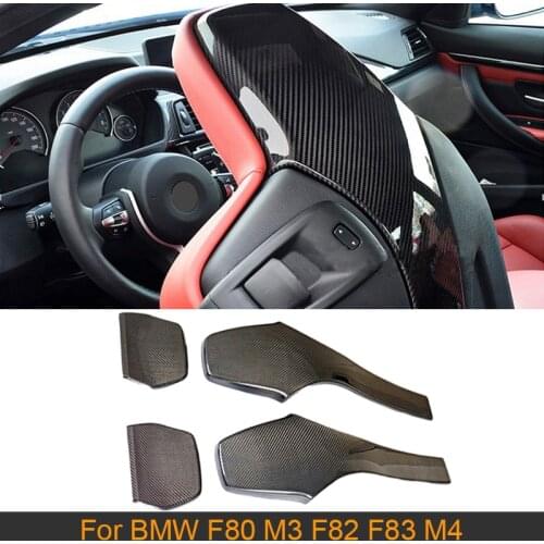 Carbon Fiber Car Inner Seat back Trim Covers for BMW F80 M3 F82 F83 M4 Sedan Convertible 2014-2019 Seat Shells