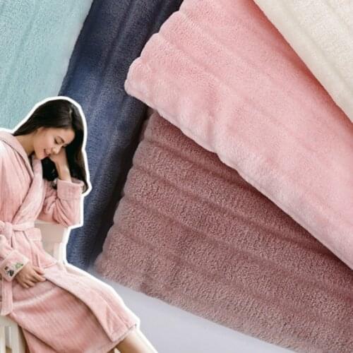 50*180cm Striped Double-sided Flannel Fabric Diy Handmade Clothes Bed Sheet Clothing Fabric Pajamas Sofa Velvet Fabric