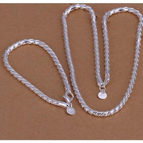 Jewelry Silver plated jewelry set, fashion set Twisted /cjqalaxa cunallua LKNSPCS068