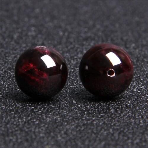 Grade A Natural Garnet Round Beads 6 mm 8 mm 10 mm 12 mm Wholesale Polished Spacer Loose Beads For DIY Making Jewelry Bracelets