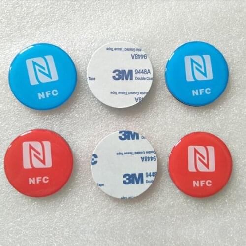 Diameter 45mm antimetal NFC tags 213 chip stickers with 3M glue RFID passive cards 100pcs/Lot