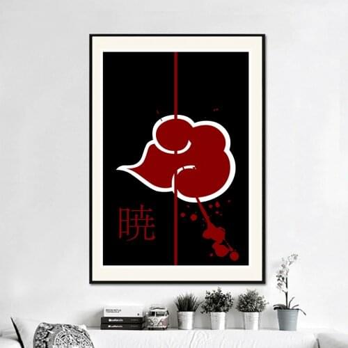 Naruto Akatsuki Anime Canvas Art Print Schilderij Poster Muur Foto Voor Kamer Decoratie Woondecoratie Zijde Stof Geen Frame