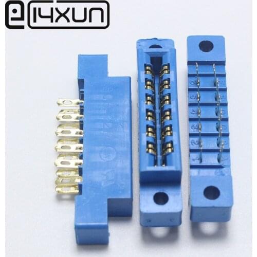 Sample,2pcs/Lot 805 Card Edge Connector 3.96mm Pitch 2x6 Row 12 Pin PCB Slot Solder Socket SP12 Dip Wire Solder Type