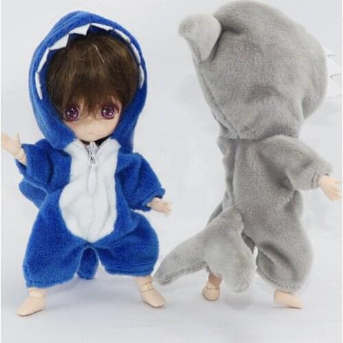 Ob11 Doll Clothes Cute Animal Jumpsuit Hooded Pajamas for Ob11,obitsu11,holala,GSC,1/12bjd Doll Clothes Accessories Toy Clothes