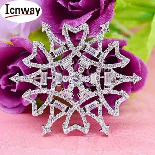 Wholesale Rhinestone inlay silver Plated brooch 4cm For DIY bracelet necklace Free shipping icnway