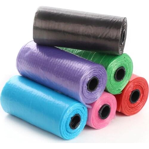 Portable Dog Poop Bags Biodegradable Pet Puppy Dog Waste Poop Bags Pet Litter Clean Up Bags Dog Products Random Color