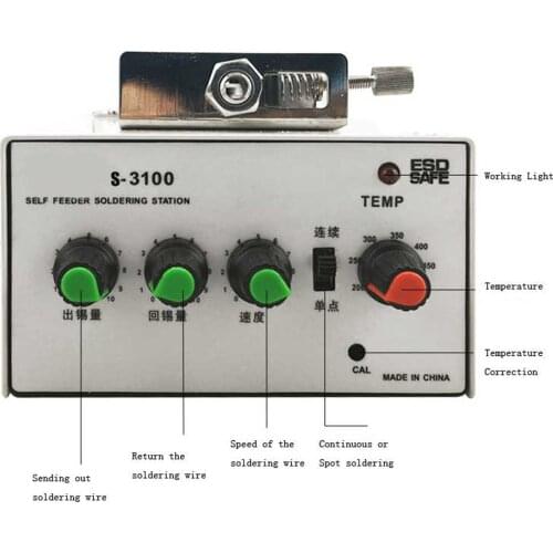 Foot-Pedal Automatic Tin Feeding Soldering Station Adjustable Temperature