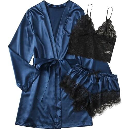 Pajamas For Women Satin Silk Pajamas Women Nightdress Lingerie Robes Underwear Sleepwear Sexy Pyjama Pour Femme Nuisette